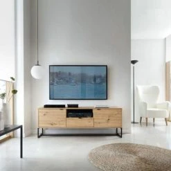 Eureka Fore Tv-taso 153x39x54 Cm Tammi/musta -Veke Myymälä Fore tv taso 153x39x54 cm tammi musta miljoo 1