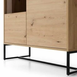 Eureka Fore Vitriini 93x39x133 Cm Tammi/musta -Veke Myymälä Fore vitriini 93x39x133 cm tammi musta 1