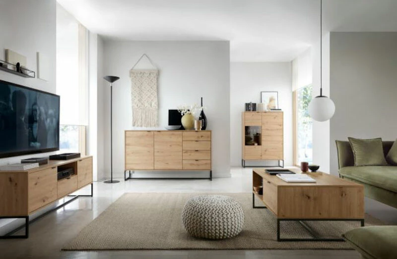 Eureka Fore Senkki 153x39x89 Cm Tammi/musta 7 Eureka Fore Senkki 153x39x89 Cm Tammi/musta - Image 5