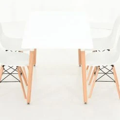 Veke Fox-Elea 4-hengen Ruokailuryhmä Valkoinen/luonnonväri -Veke Myymälä Fox Elea 4 hengen ruokailuryhma valkoinen luonnonvari 4 2