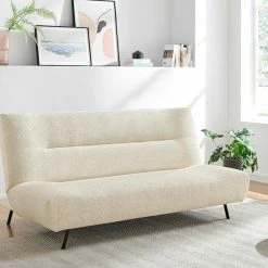 Eureka Furry 3-istuttava Vuodesohva Luonnonvalkoinen