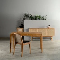 Hans K Racquet Tuoli öljytty Tammi/musta Bonded -Veke Myymälä Hans K Racquet tuoli 2