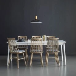 Hans K ZigZag Jatkettava Ruokapöytä 127x75+53cm Valkoinen -Veke Myymälä Hans K ZigZag poyta suorakulm. 127x7553cm valkoinen 1