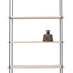 House Nordic Eindhoven Seinähylly Musta/puu -Veke Myymälä HouseNordic Eindhoven seinahylly 4