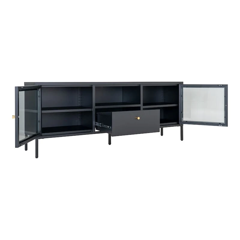 House Nordic Dalby Tv-taso 160x35x60 Cm Musta 4 House Nordic Dalby Tv-taso 160x35x60 Cm Musta - Image 2