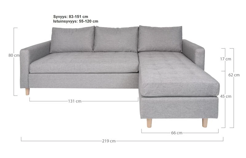 House Nordic Firenze Divaanisohva Vaaleanharmaa Hugo 10 7 House Nordic Firenze Divaanisohva Vaaleanharmaa Hugo 10 - Image 5