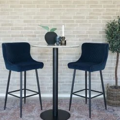 House Nordic Dallas Samettinen Baarituoli Tummansininen -Veke Myymälä House nordic samettinen baarituoli tummansininen 5