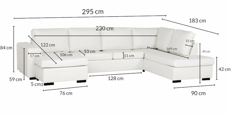 Veke Joel U-kulmasohva Vasen A3D, Musta Bonded Nahka 900 3 Veke Joel U-kulmasohva Vasen A3D, Musta Bonded Nahka 900