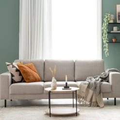 Day Retro Sohvapöytä Pyöreä 55 Cm Musta/tammi -Veke Myymälä Kairo 3 istuttava sohva hiekka hygge 10 miljoossa web 7