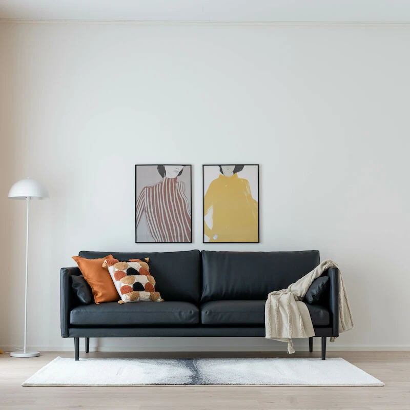 Veke Kajo 3-istuttava Sohva Musta Bonded-nahka, Mustat Jalat 8 Veke Kajo 3-istuttava Sohva Musta Bonded-nahka, Mustat Jalat - Image 6