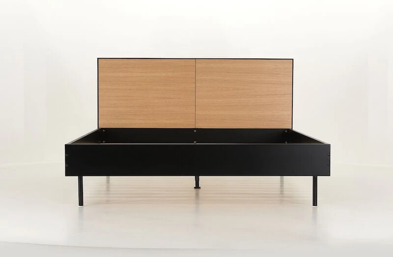 Veke Koto Sänky 160x200 Cm Musta/tammi 4 Veke Koto Sänky 160x200 Cm Musta/tammi - Image 2