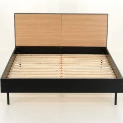 Veke Koto Sänky 160x200 Cm Musta/tammi