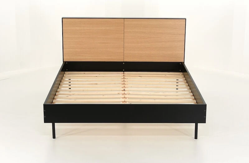 Veke Koto Sänky 160x200 Cm Musta/tammi 3 Veke Koto Sänky 160x200 Cm Musta/tammi