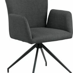 Ei Brändiä Laura Tuoli Tummanharmaa Basel 19, Mustat Jalat