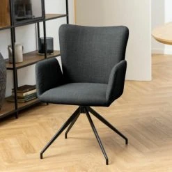 Ei Brändiä Laura Tuoli Tummanharmaa Basel 19, Mustat Jalat 10 Ei Brändiä Laura Tuoli Tummanharmaa Basel 19, Mustat Jalat -Veke Myymälä Laura tuoli tummanharmaa Basel19 miljoo