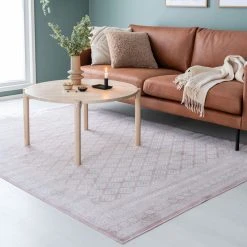 Veke Koivu Pyöreä Sohvapöytä Ø80 Cm Koivu Luonnonväri -Veke Myymälä Lilli viskoosimatto roosa miljoossa web 8