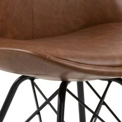 Veke Luosto Tuoli Konjakinruskea Pu-keinonahka, Mustat Jalat -Veke Myymälä Luosto tuoli konjakinruskea pu nahka musta jalat 3