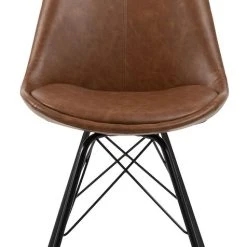 Veke Luosto Tuoli Konjakinruskea Pu-keinonahka, Mustat Jalat -Veke Myymälä Luosto tuoli konjakinruskea pu nahka musta jalat 5