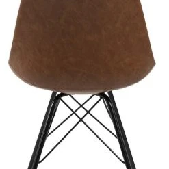 Veke Luosto Tuoli Konjakinruskea Pu-keinonahka, Mustat Jalat -Veke Myymälä Luosto tuoli konjakinruskea pu nahka musta jalat 6