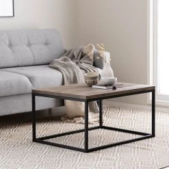 Veke Poukama Sohvapöytä 60x80 Savunharmaa Tammikansi/mustat Metallijalat -Veke Myymälä Poukama sohvapoyta savunharmaa musta miljoossa 3 1