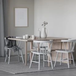 Rowico Brocton Ruokapöytä 100x80/150/220 Cm Valkopesty Tammi -Veke Myymälä Rowico Brocton ruokapoyta80 150 220 cm valkopesty tammi 8