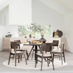 Rowico Carradele-Nagano 6-hengen Pyöreä Ruokailuryhmä Valkolakattu Ruskea/beige -Veke Myymälä Rowico Carradele Nagano 6 hengen pyorea ruokailuryhma valkolakattu ruskea beige 3