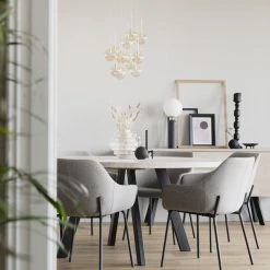 Rowico Fred-Haley 6-hengen Pyöreä Ruokailuryhmä Valkolakattu Tammi/vaaleanharmaa -Veke Myymälä Rowico Fred Haley 6 hengen pyorea ruokailuryhma 2