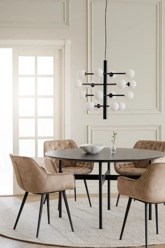 Rowico Gilroy Tuoli Samettiverhoilu Beige/musta 5 Rowico Gilroy Tuoli Samettiverhoilu Beige/musta - Image 3