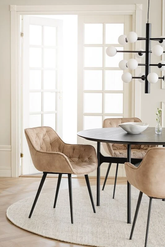 Rowico Gilroy Tuoli Samettiverhoilu Beige/musta 7 Rowico Gilroy Tuoli Samettiverhoilu Beige/musta - Image 5