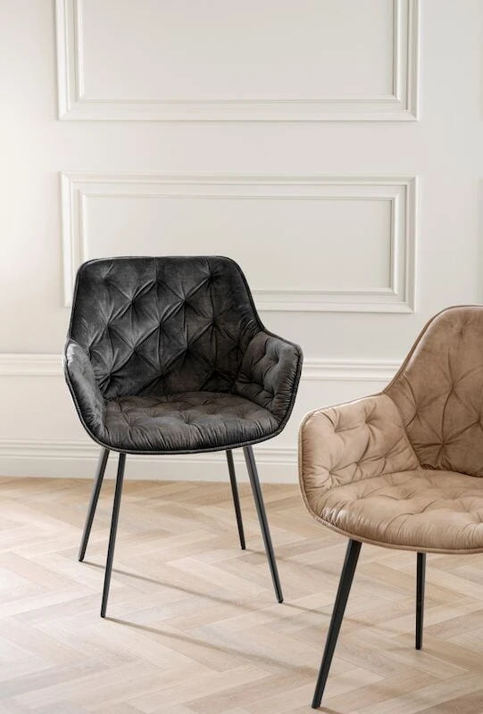 Rowico Gilroy Tuoli Samettiverhoilu Beige/musta 8 Rowico Gilroy Tuoli Samettiverhoilu Beige/musta - Image 6