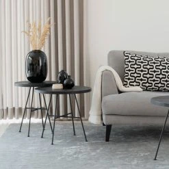 Rowico Grafton Sarjapöytä Ø50/Ø40 Musta/musta Metalli 8 Rowico Grafton Sarjapöytä Ø50/Ø40 Musta/musta Metalli -Veke Myymälä Rowico Grafton sohvapoyta