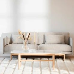 Rowico Hammond Sohvapöytä 135x62 Cm Ruskea öljytty Tammi -Veke Myymälä Rowico Hammond sohvapoyta 135x62 cm valkoinen carrera marmori valkopesty tammi 6