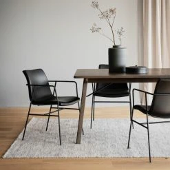 Rowico Huntingbay Käsinojallinen Tuoli Musta PU/musta Frame