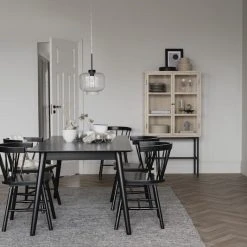 Rowico Lotta Ruokapöytä 180x90 Cm Musta Saarniviilu -Veke Myymälä Rowico Lotta ruokapoyta 180x90 cm musta 3