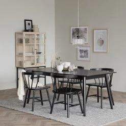 Rowico Lotta Ruokapöytä 180x90 Cm Musta Saarniviilu -Veke Myymälä Rowico Lotta ruokapoyta 180x90 cm musta 4