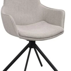 Rowico Lowell Pyörivä Nojatuoli Kangasverhoiltu Harmaa/ Musta -Veke Myymälä Rowico Lowell nojatuoli kangasverhoiltu harmaa musta pyoriva jalka