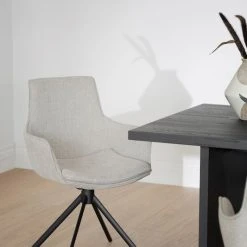 Rowico Lowell Pyörivä Nojatuoli Kangasverhoiltu Harmaa/ Musta