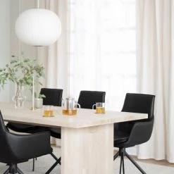 Rowico Lowell Pyörivä Nojatuoli Nahkaverhoiltu Musta -Veke Myymälä Rowico Lowell nojatuoli nahkaverhoiltu musta pyoriva jalka 7