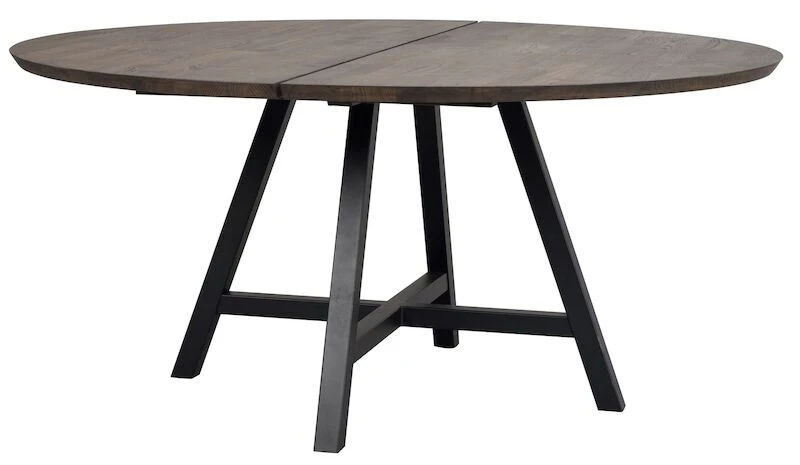 Rowico Carradale Pyöreä Ruokapöytä Ø 150 Cm Valkopesty/musta A-jaloilla 3 Rowico Carradale Pyöreä Ruokapöytä Ø 150 Cm Valkopesty/musta A-jaloilla