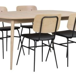 Rowico Dawsone Ovaali Jatkettava Ruokapöytä 160x105 Valkopesty Tammi