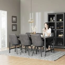 Rowico Everett Ruokapöytä 180x100 Cm Musta -Veke Myymälä Rowico everett ruokapoyta 180x100 musta miljoo1