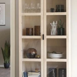 Rowico Everett Vitriini 95x41x195 Cm Valkopesty Tammi -Veke Myymälä Rowico everett vitriini 95x41x195 valkopesty tammi miljoo