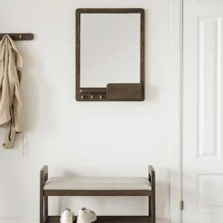 Rowico Inverness Eteispenkki Kenkätelineellä Ruskea/beige -Veke Myymälä Rowico inverness penkki 75x40 ruskea beige miljoo