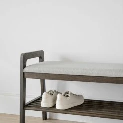 Rowico Inverness Eteispenkki Kenkätelineellä Ruskea/beige -Veke Myymälä Rowico inverness penkki 75x40 ruskea beige miljoo2