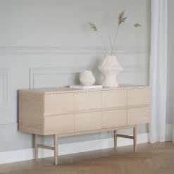 Rowico Moresby Senkki 160x40x75 Cm Valkopesty Tammi -Veke Myymälä Rowico moresby senkki 160x40x75 valkopesty tammi miljoo6