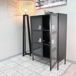 Tenstar Siera Korkea Vitriini 80x40x120 Cm Musta 13 Tenstar Siera Korkea Vitriini 80x40x120 Cm Musta -Veke Myymälä Siera lasiovikaappi korkea musta1