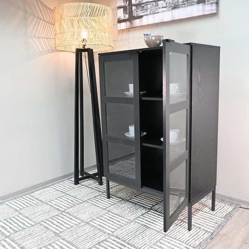Tenstar Siera Korkea Vitriini 80x40x120 Cm Musta 8 Tenstar Siera Korkea Vitriini 80x40x120 Cm Musta - Image 6