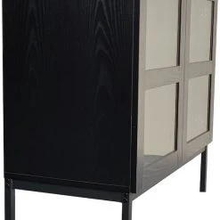 Tenstar Siera Matala Vitriini 80x40x80 Cm Musta -Veke Myymälä Siera lasiovikaappi matala musta6