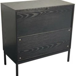 Tenstar Siera Matala Kaappi 80x40x80 Cm Musta -Veke Myymälä Siera ovikaappi matala musta6