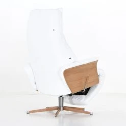 Veke Aava Lux Mekanismituoli Valkoinen 7016 Nahka, Original-wood Jalka -Veke Myymälä Veke Aava Lux mekanismituoli valkoinen 7016 nahka original wood jalka 6 0